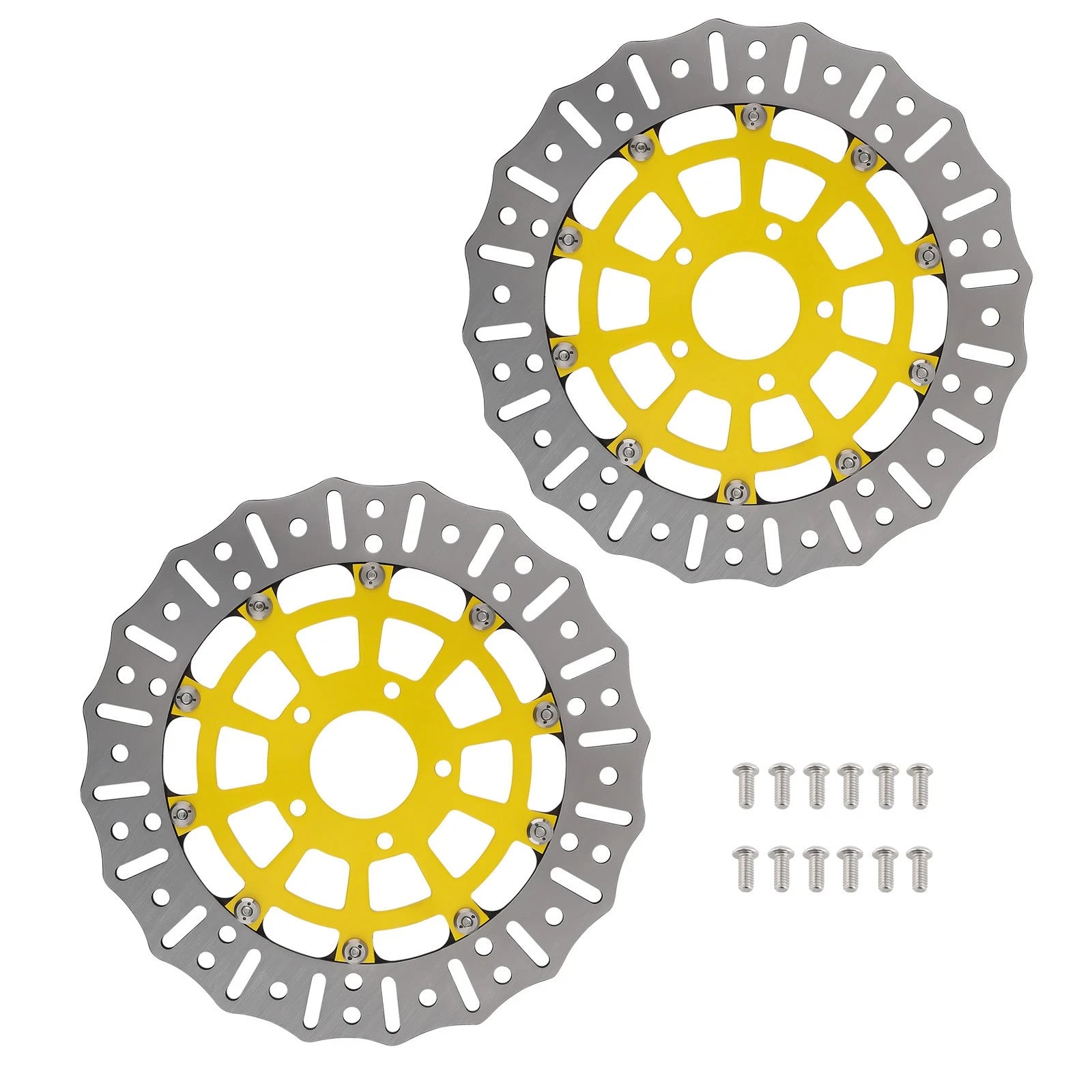 Pair Floating 11.8in Front Brake Rotors for Harley Touring 08-19 Trike 09-19