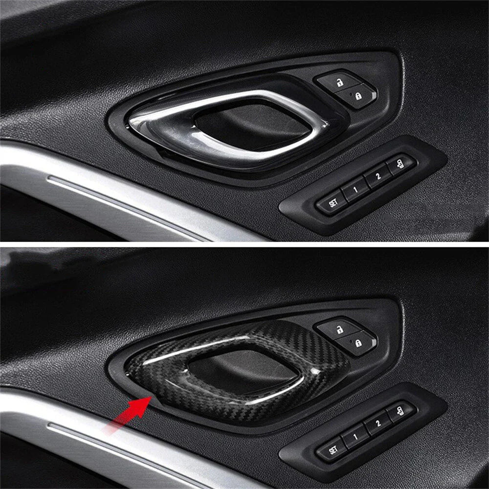 Carbon Fiber Door Handle Panel Cover for Chevrolet Camaro (2016-2023)