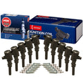 Set of 10 Ignition Coils & Spark Plugs for Ford 6.8 V10 (2000–2008)