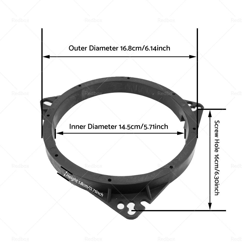 2X 6.5" Car Speaker Spacer for Toyota Hilux, Blade, Fortuner, RAV4, Lexus