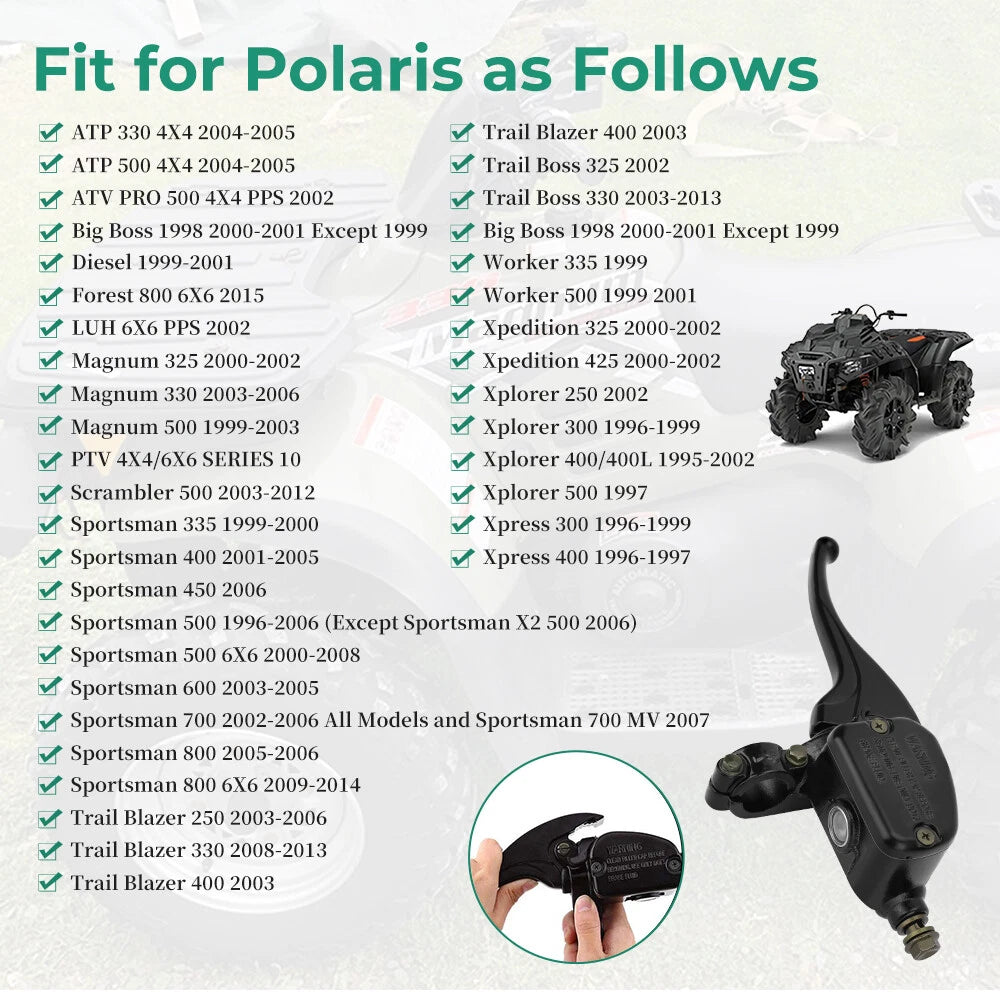 Front Brake Master Cylinder 2010238 for Polaris Trail Boss 325 330 (2002–2013)