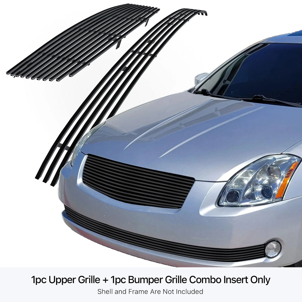 Stainless Black Billet Grille Insert for Nissan Maxima (2004-2006)