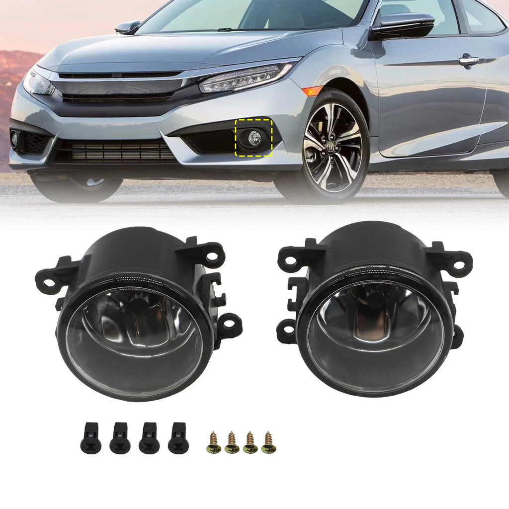 Fog Lights for Honda Civic (2016–2021) Driver & Passenger Side