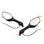 Motorcycle Rear View Mirrors w/ Turn Signals for Kawasaki Ninja ZX10R (2016-2023)