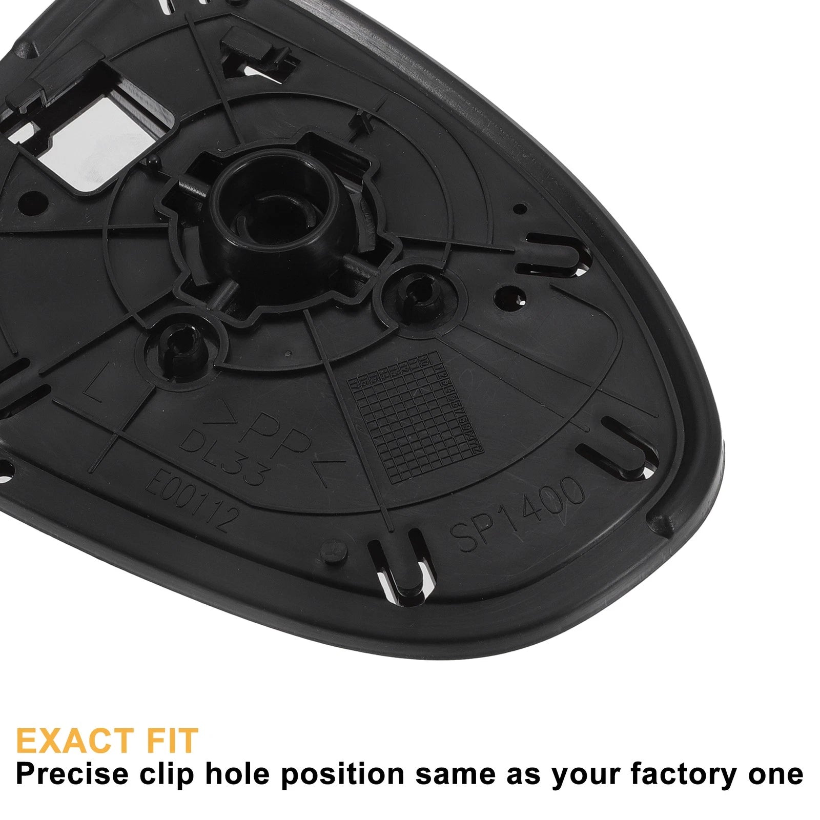 Driver Side Mirror Glass w/ Backing Plate for Mazda 2, 3 (Non-heated)