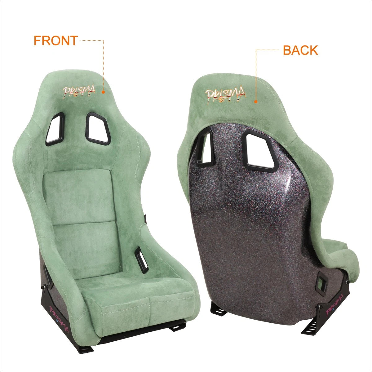 NRG FRP-303OL-PRISMA Olive Fixed Back Racing Bucket Seat for Universal (2010–2023)