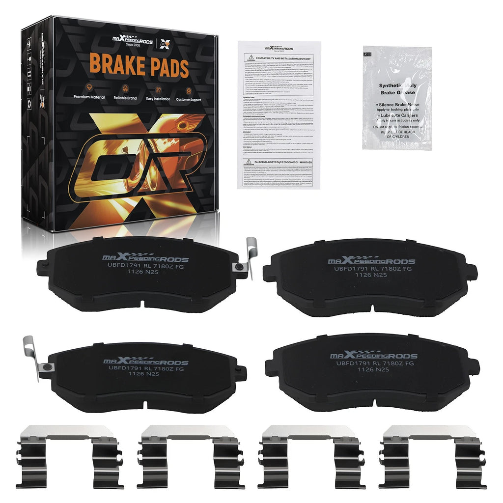 Set of 4 Front Ceramic Brake Pads for Subaru Outback Legacy (2002–2013) D929 P-929