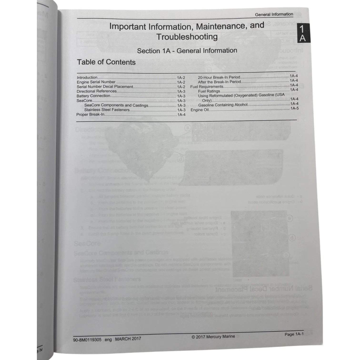 Service Manual for Mercury 200/250 HP EC & Non EC (2017) 90-8M0119305
