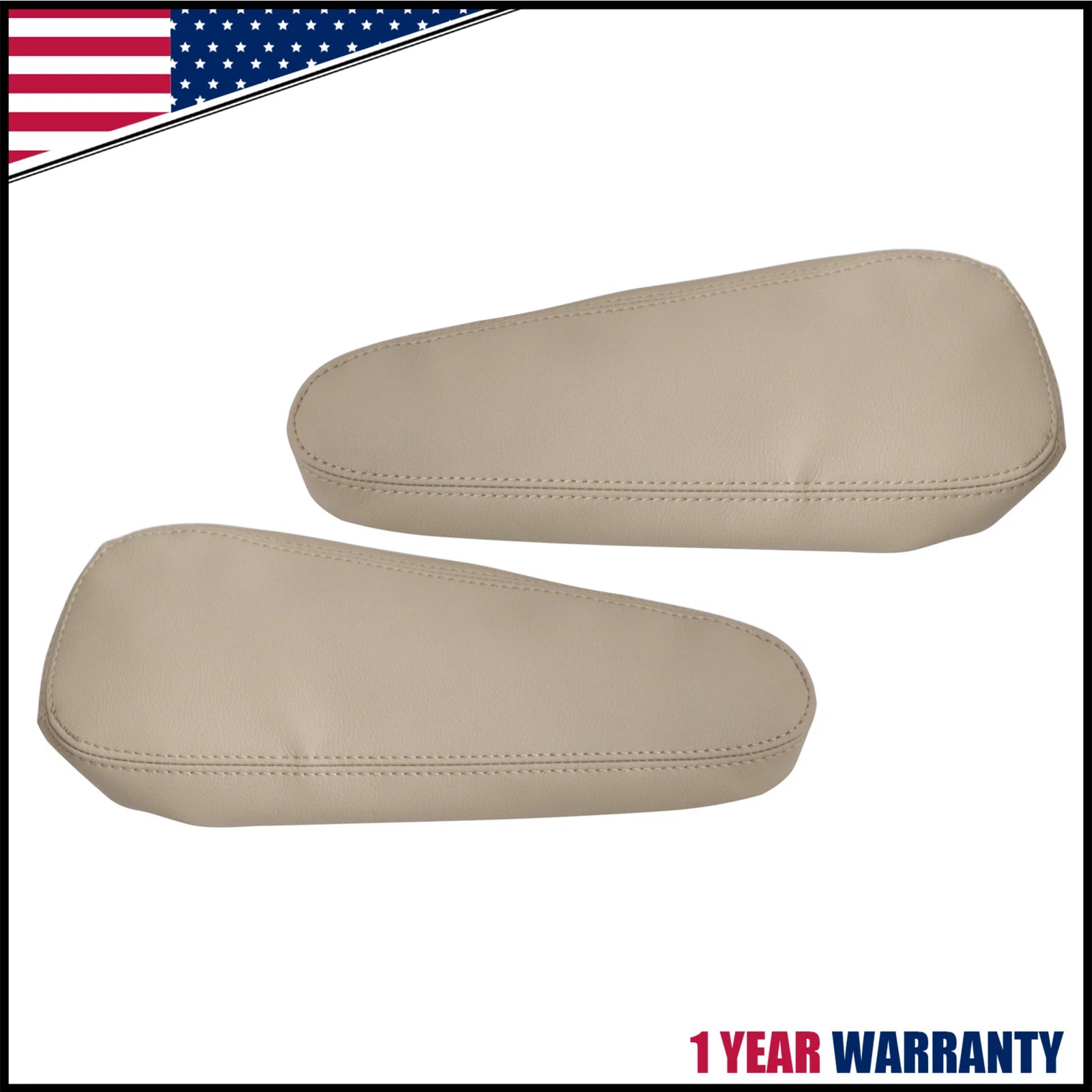 2pcs Seat Armrest Leather Cover for Lexus GX 470 (2003–2009) Ivory Beige