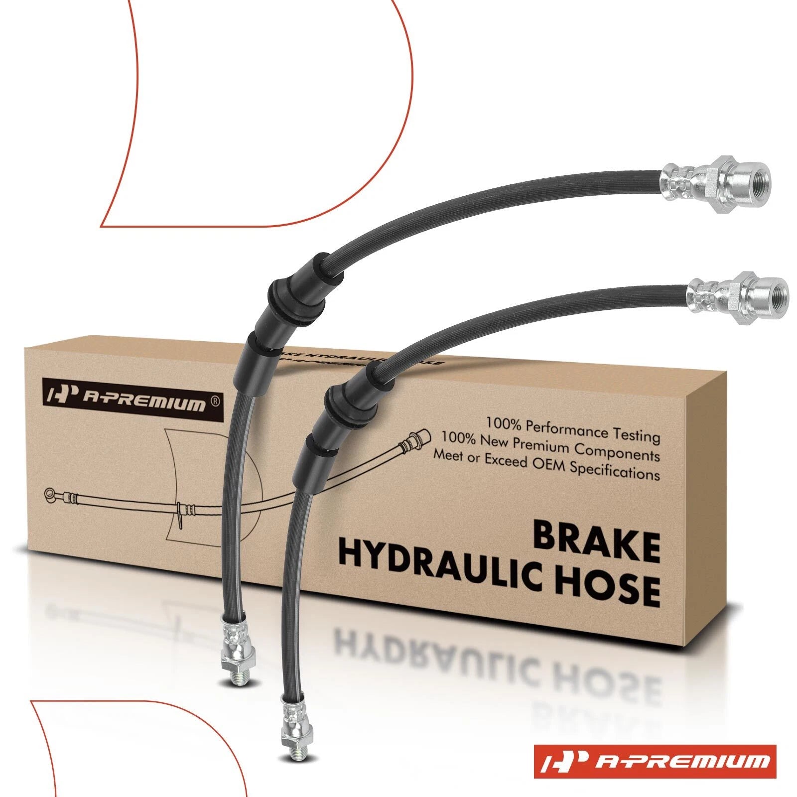 2X Front Brake Hydraulic Hose for Kia Sephia (1994–2000) Spectra (2000–2004)