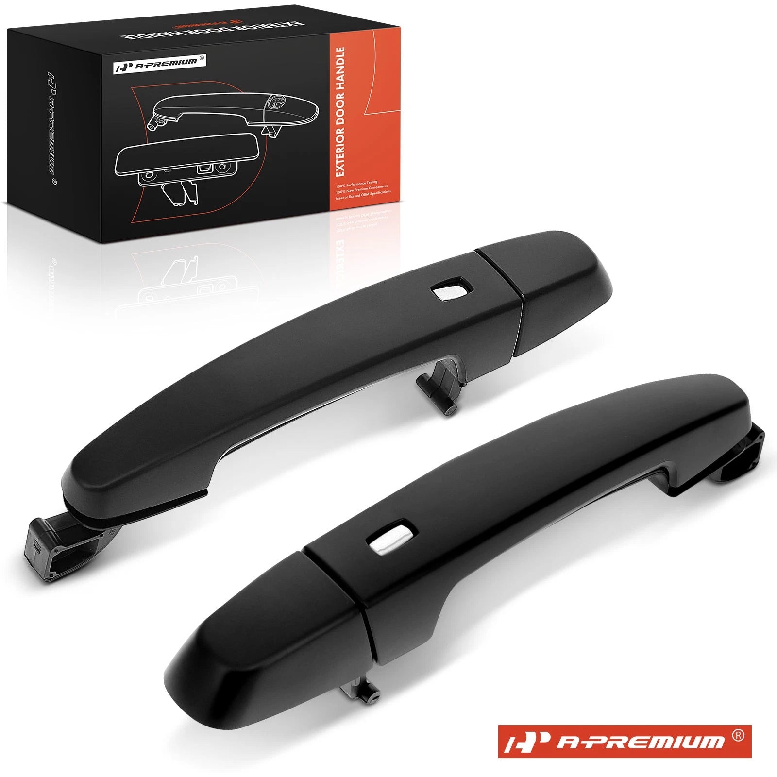 2X Front Black Exterior Door Handles for Chevrolet Impala (2014â2020)