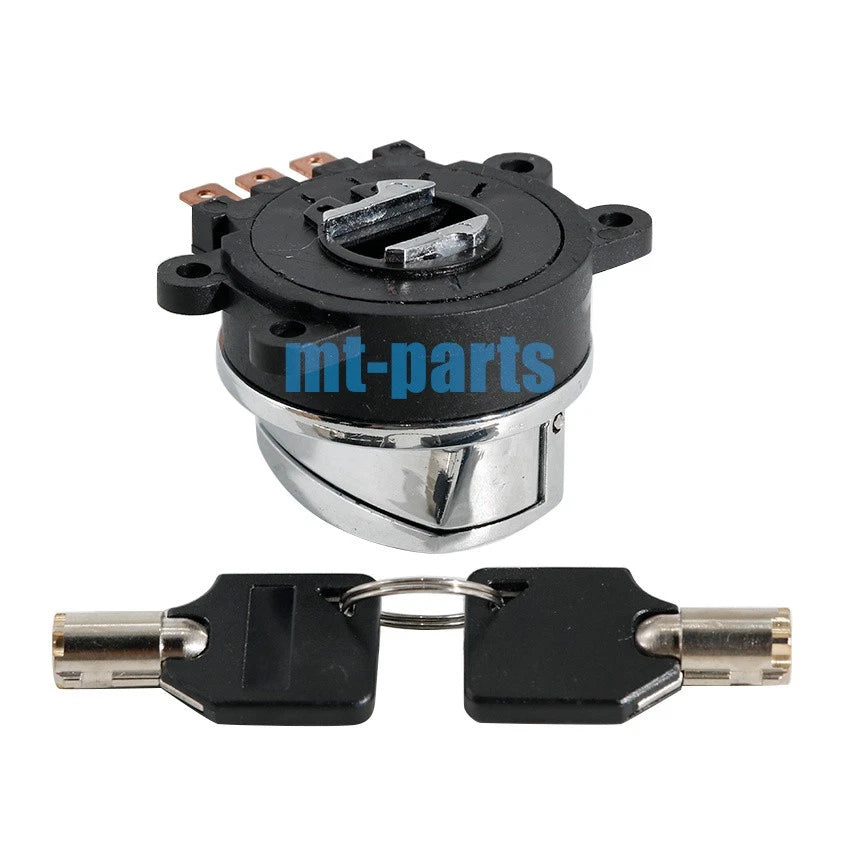 Chrome Ignition Key Switch Kit for Harley Dyna Super Glide Sport (2004–2005)