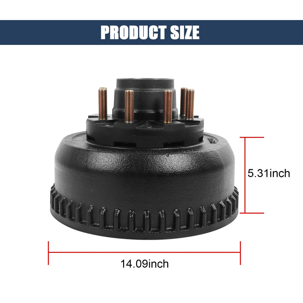 Brake Drum for Trailer Axle (10,000 lb) (12-1/4 x 3-3/8)