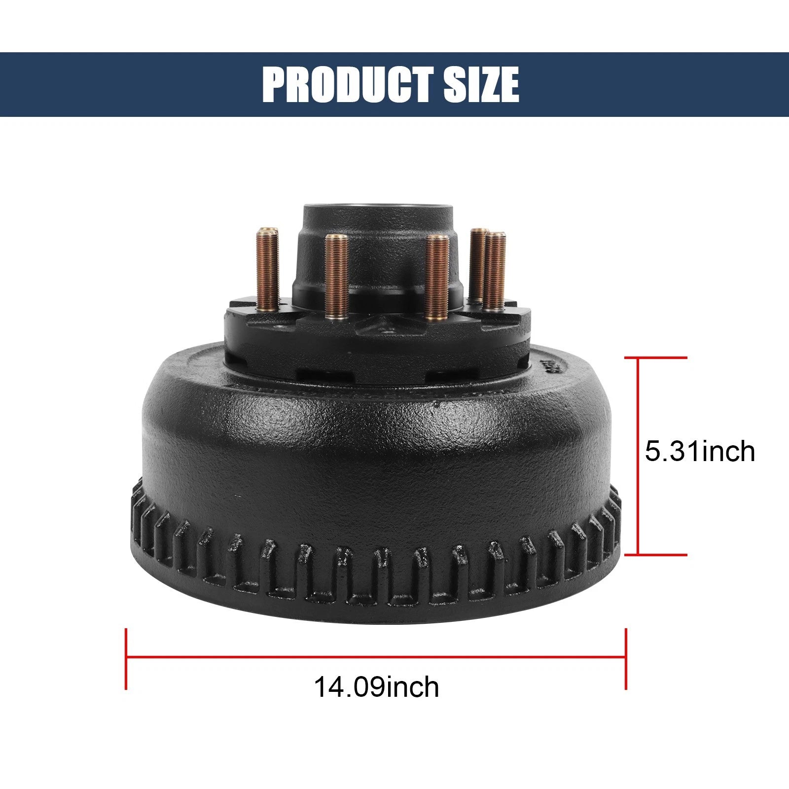 Brake Drum for Trailer Axle (10,000 lb) (12-1/4 x 3-3/8)