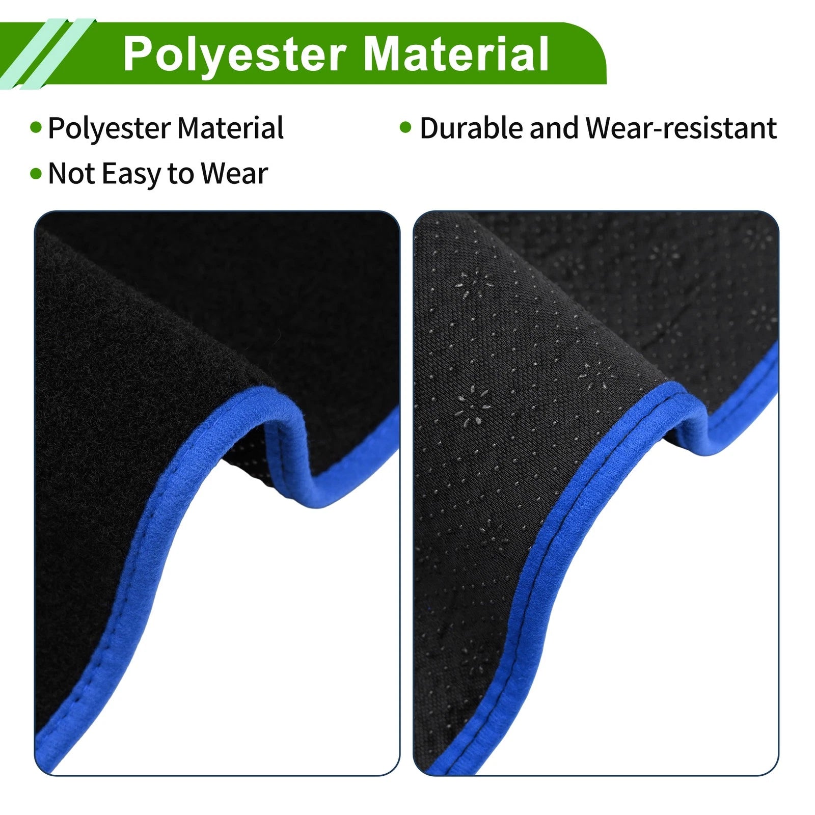 Dashboard Cover for Toyota Mark X 130 Series (2009–2019) Black Blue Non-Slip
