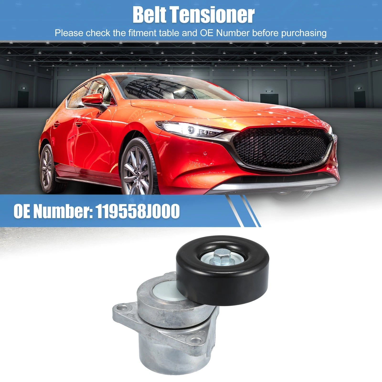 Engine Belt Tensioner Pulley Assembly for Nissan Altima (2002–2012) No.119558J000