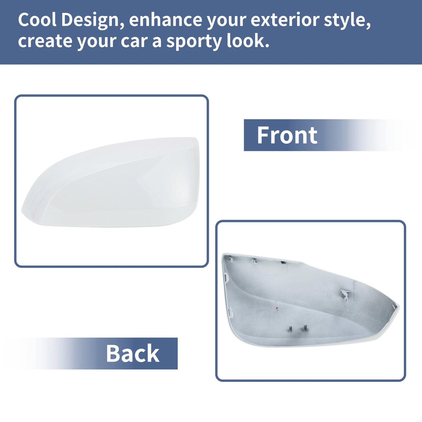 Left Side Mirror Cover Cap for Toyota RAV4 XLE (2019–2025) - White
