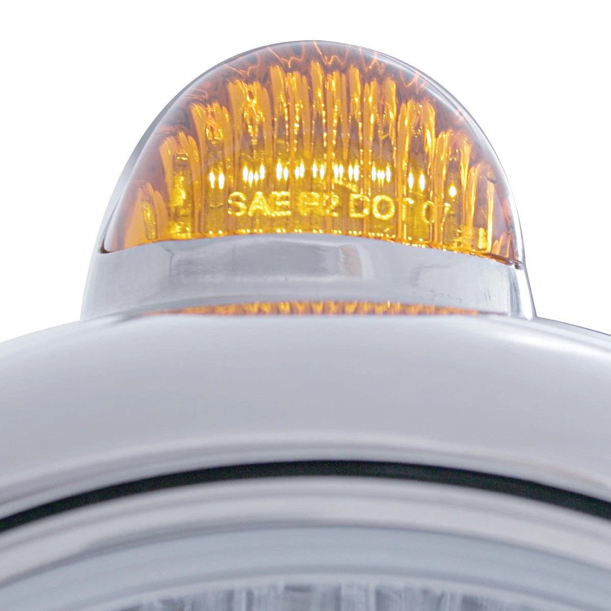 Headlight with LED Signal Amber Lens Replacement for Ford F700 F750 (1970–1990)
