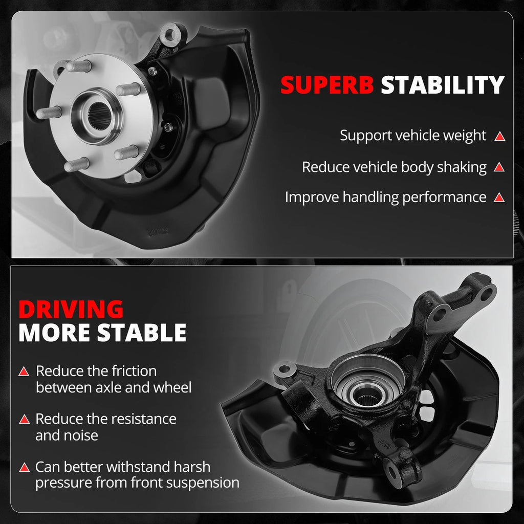 Front Right Loaded Wheel Bearing Knuckle Assembly for Toyota Sienna (2004–2010)