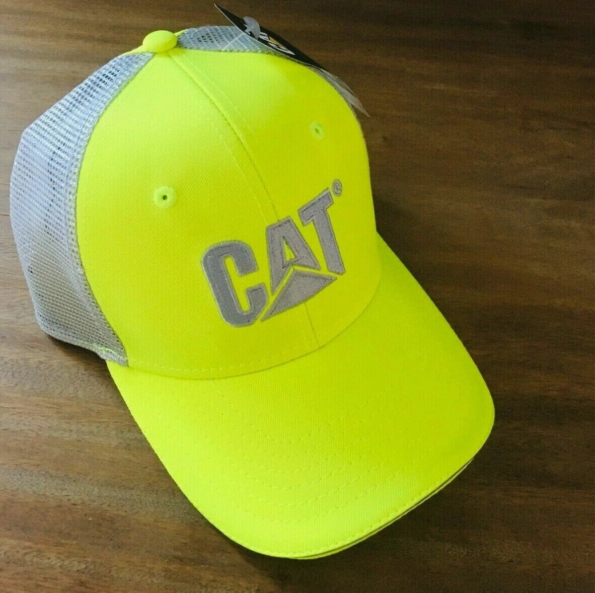 Hi-Vis Safety Yellow Electric Ave Mesh Cap for Caterpillar Equipment