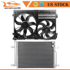 AC condenser and cooling fan assembly for Volkswagen Beetle (2013–2014)