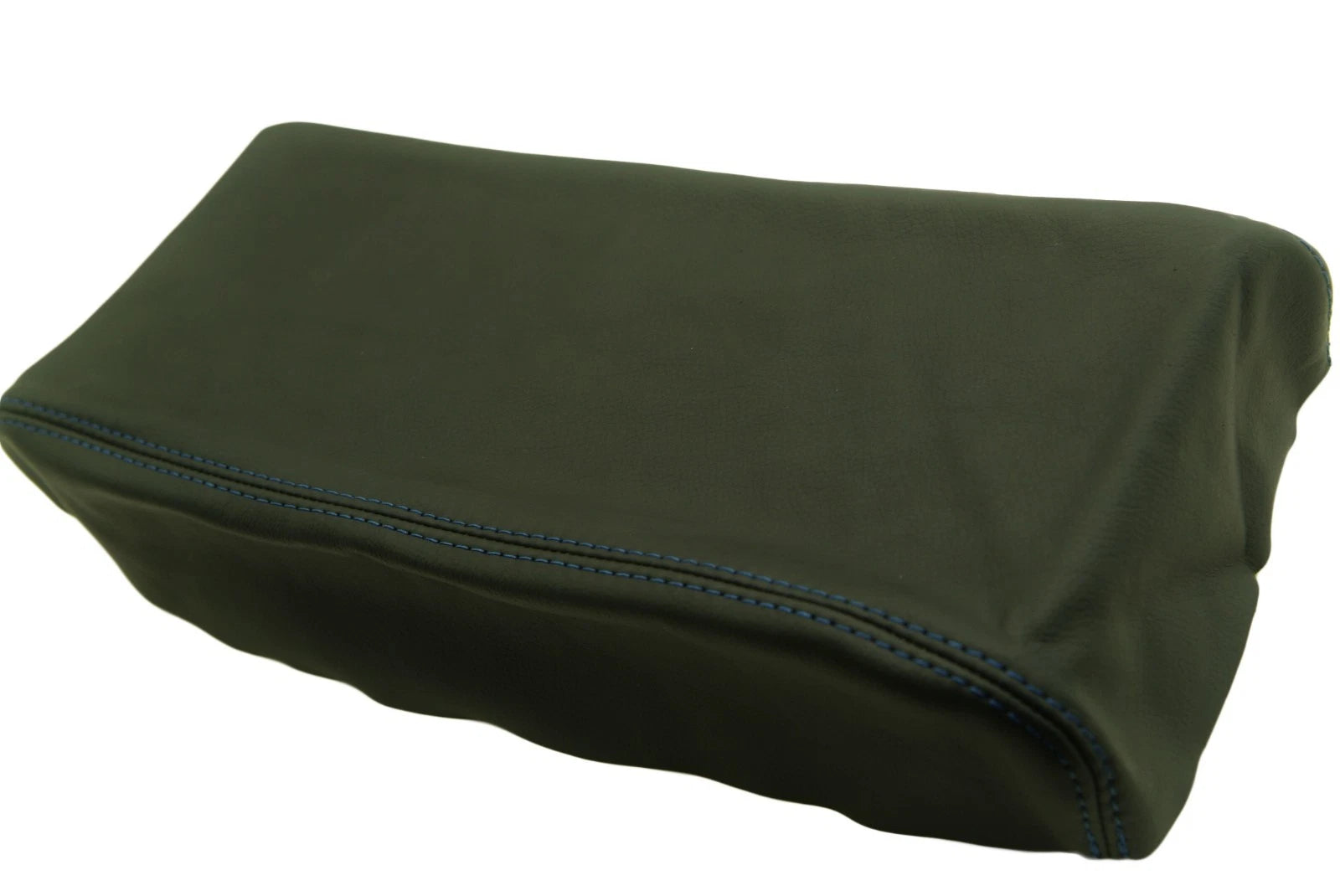 Leather Synthetic Console Armrest Cover for Chrysler 300 (2005–2007) Blue Stitch