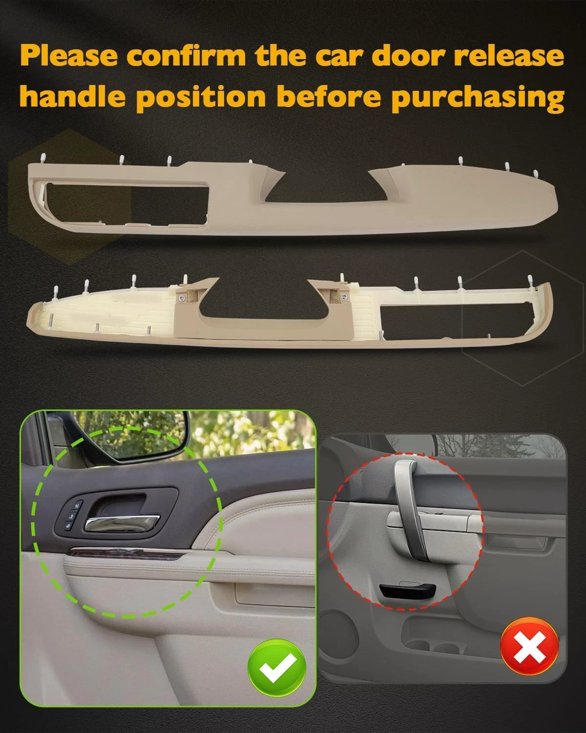 Passenger Armrest Repair Kit for Chevy Silverado GMC Sierra 1500 2500 (2010-2014)