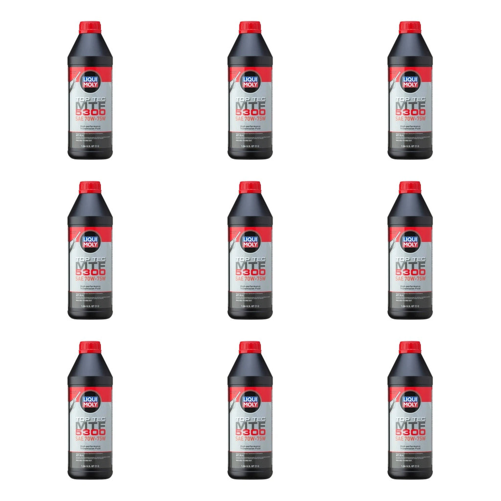 Set of 9 Liqui Moly Top Tec MTF 5300 70W-75W Gear Oil (9L)