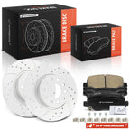 Rear Drilled Brake Rotors & Ceramic Pads for Jeep Renegade (2015–2022)