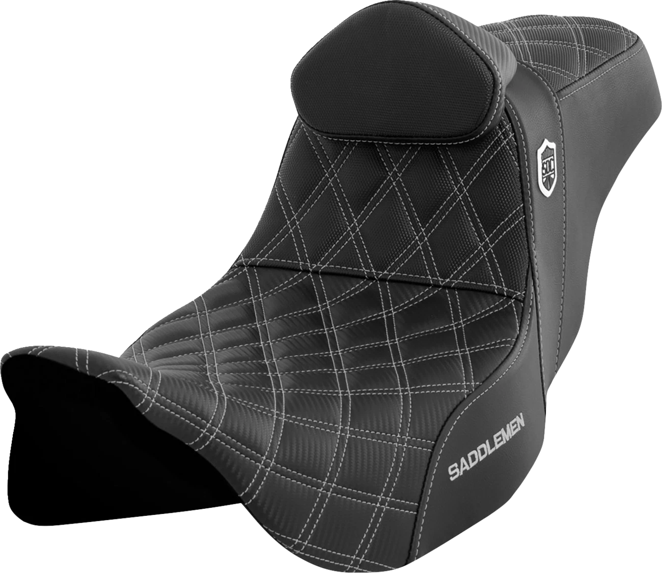 SADDLEMEN Pro Series SDC Performance Seat for Motorcycle (w/ Backrest)