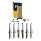 Wix Engine Oil Filter & NGK Spark Plugs Set for BMW F30 340i F32 440 G12 740i (2012–2019)