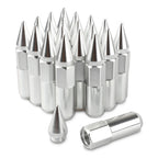 20X Wheel Lug Nuts M12x1.5 for Universal Tuner Vehicles (Silver)