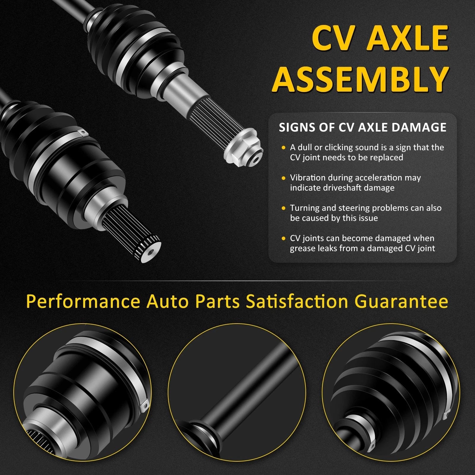 Rear Passenger CV Axle for Yamaha Grizzly 350 4x4 IRS