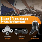 3Pcs Engine Motor & Transmission Mount Kit for Honda Civic (2014-2015)