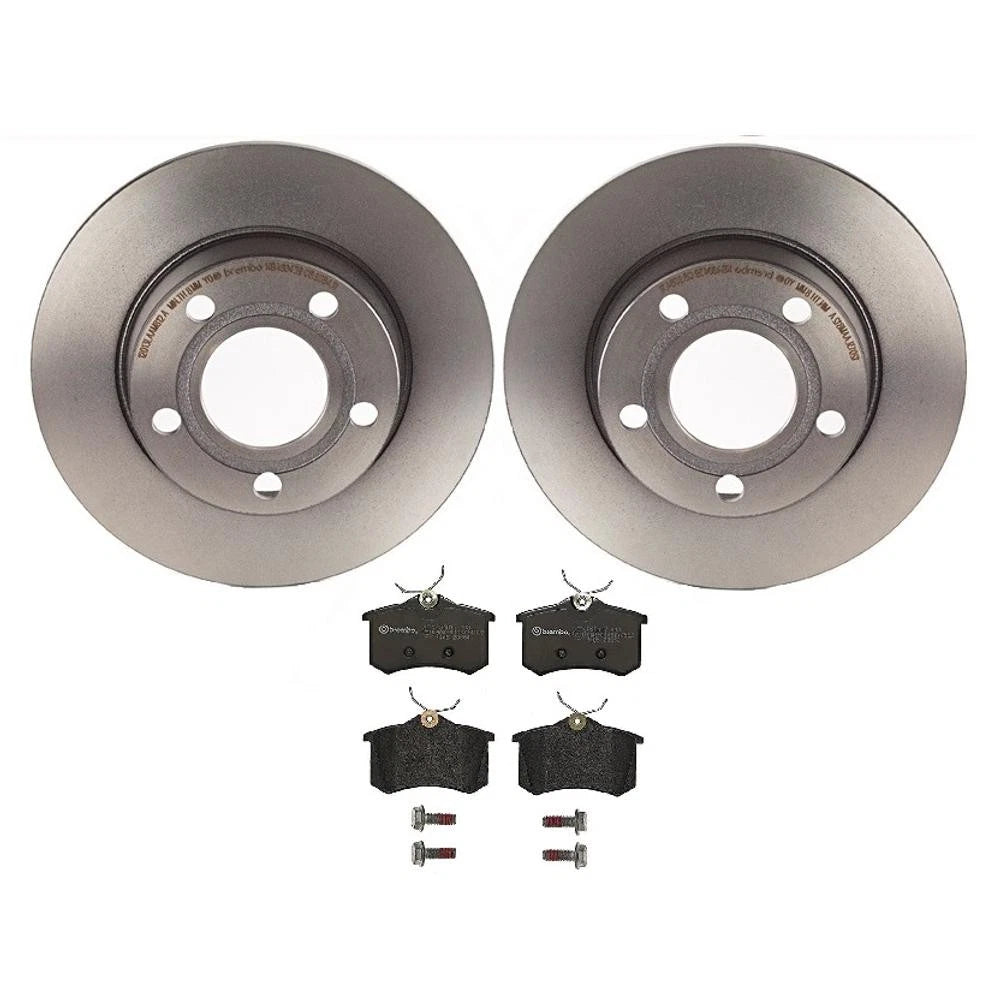 Brembo Rear Brake Kit for Audi A6 Quattro (2002–2004) - Low Met Pads, Disc Rotors 255mm