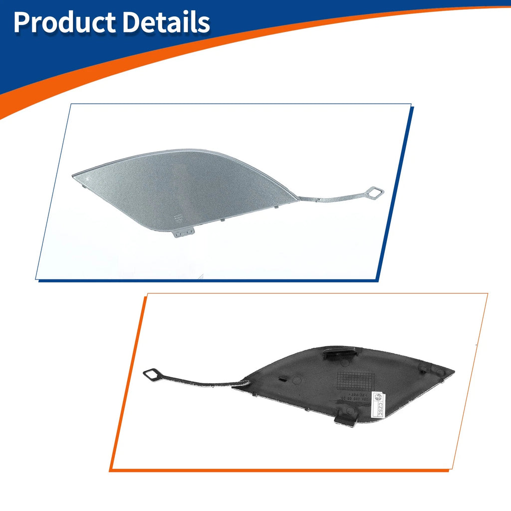 Rear Car Bumper Tow Hook Cover for Mercedes-Benz W204 (2007–2014) No.A2048850823 Dark Silver