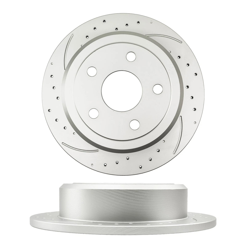 Rear Drilled & Slotted Brake Kit for Jeep Wrangler (2007–2017) (2018–2018)