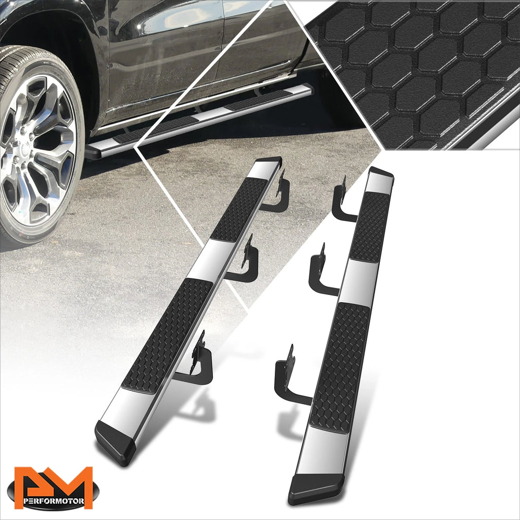Set of 2 Chrome Side Step Nerf Bars for Ram 1500 Crew Cab (2019–2024)
