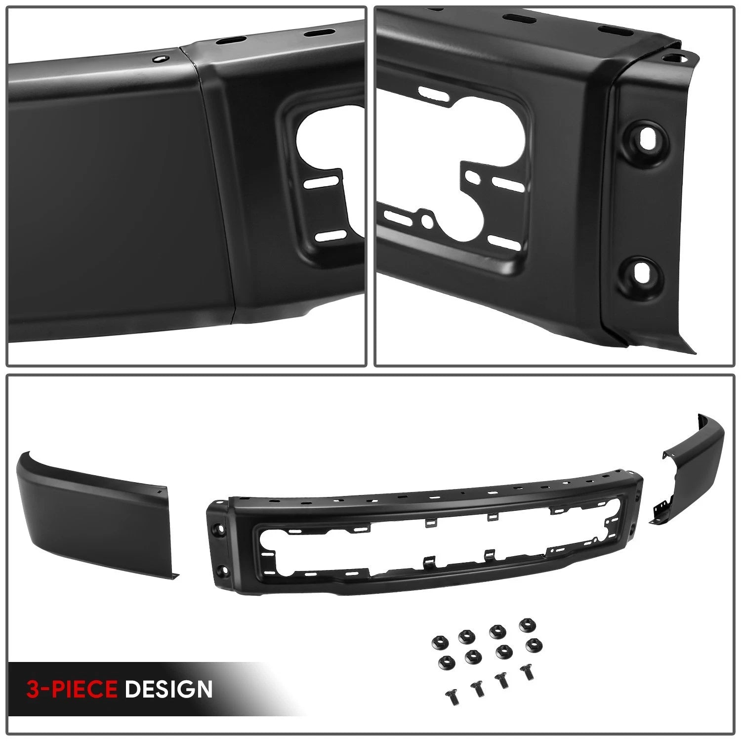 Front Bumper Face Bar for Ford F150 (2015–2017) Black Factory Style