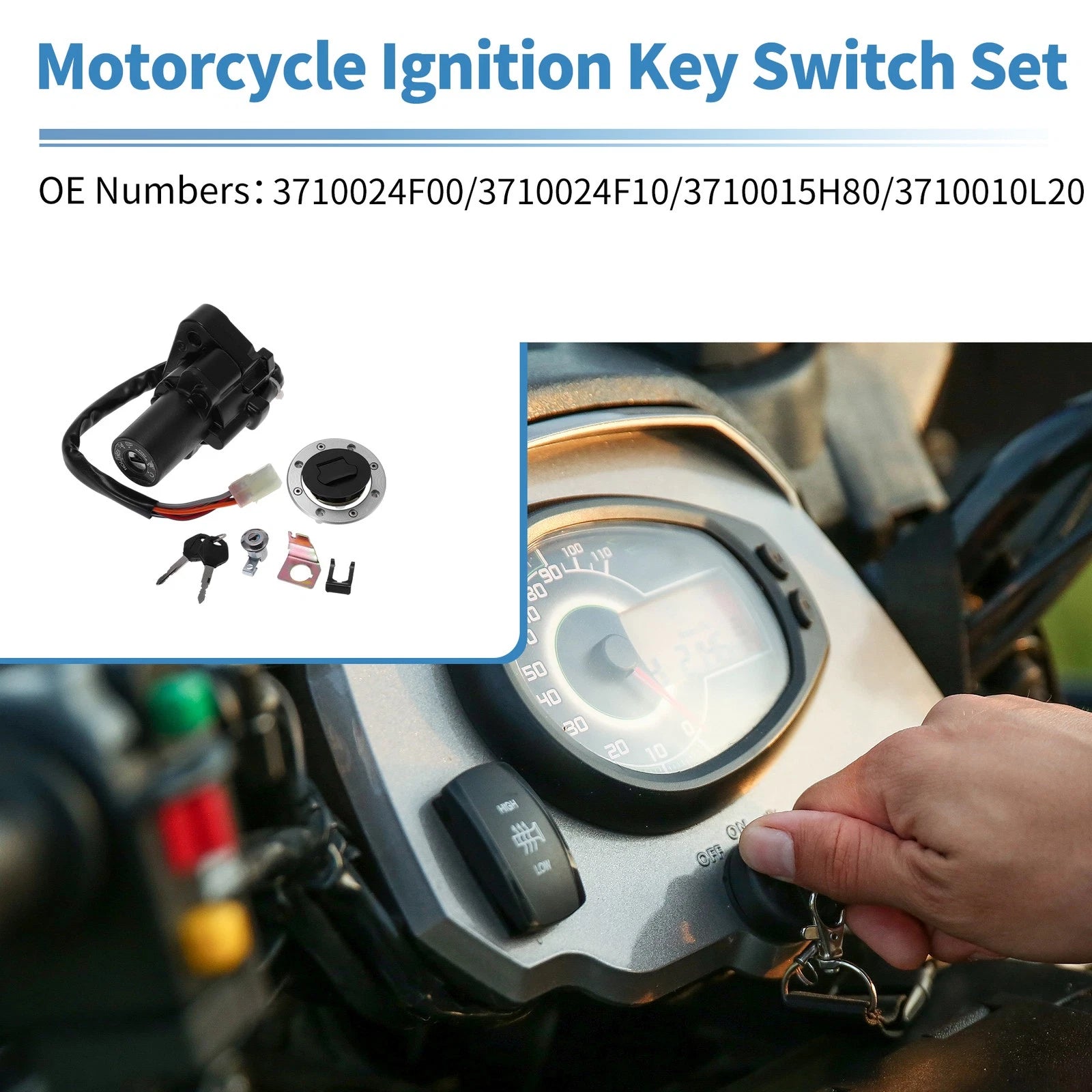 Ignition Key Switch No. 3710024F00 for Suzuki GSX1300R Hayabusa (1999–2007)