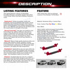 Adjustable Front Rear Bumper Lip Splitter Support Strut Rod for Universal (-)