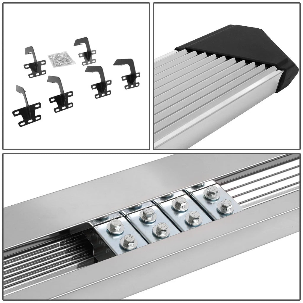 Set of 2 Polished Pleated Step Bar Running Boards for Ram 1500 (2019–2022)