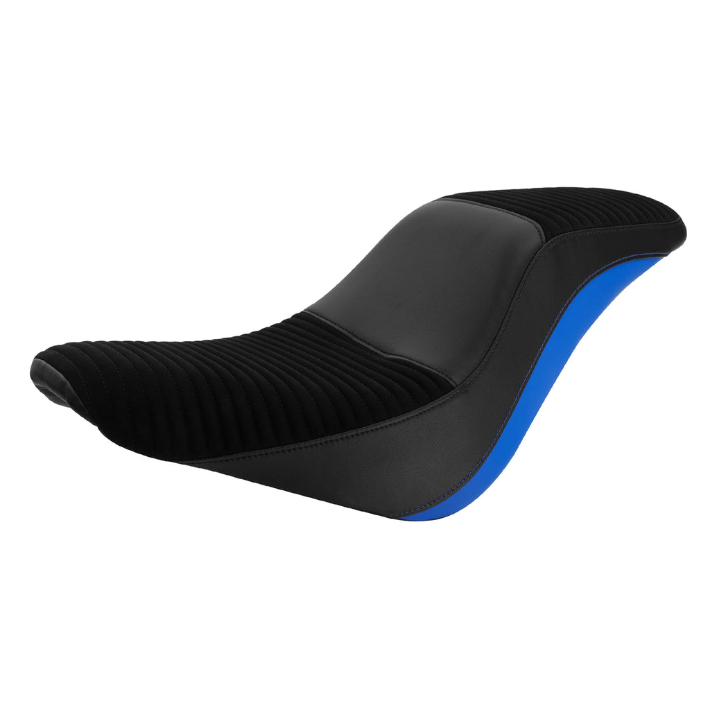 Driver Passenger Seat for Harley Softail Low Rider FXLR (2018–2024) Black Blue