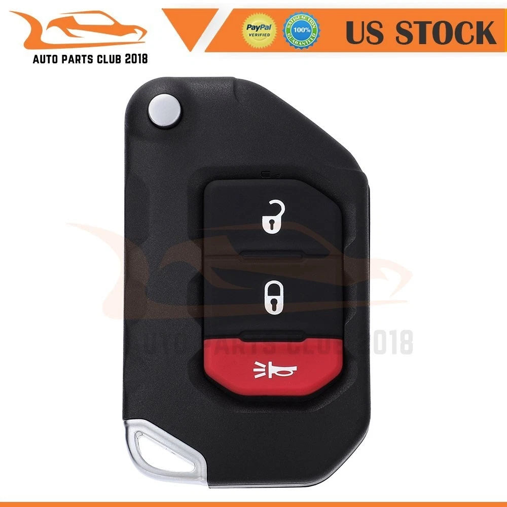 Key Entry Remote Fob 3 Buttons for Jeep Wrangler Gladiator (2018–2021)