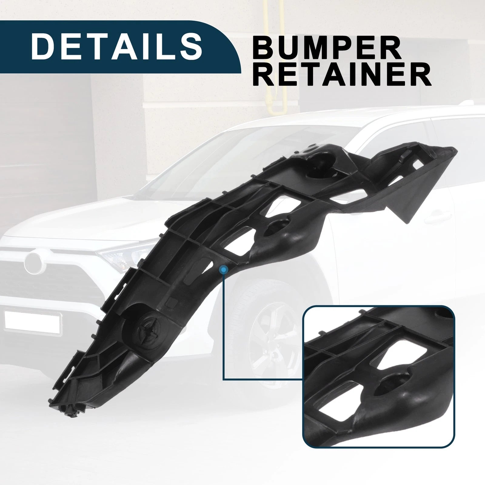 1pc Right Front Bumper Retainer Bracket No. 521450E070 for Toyota Highlander (2014–2019)