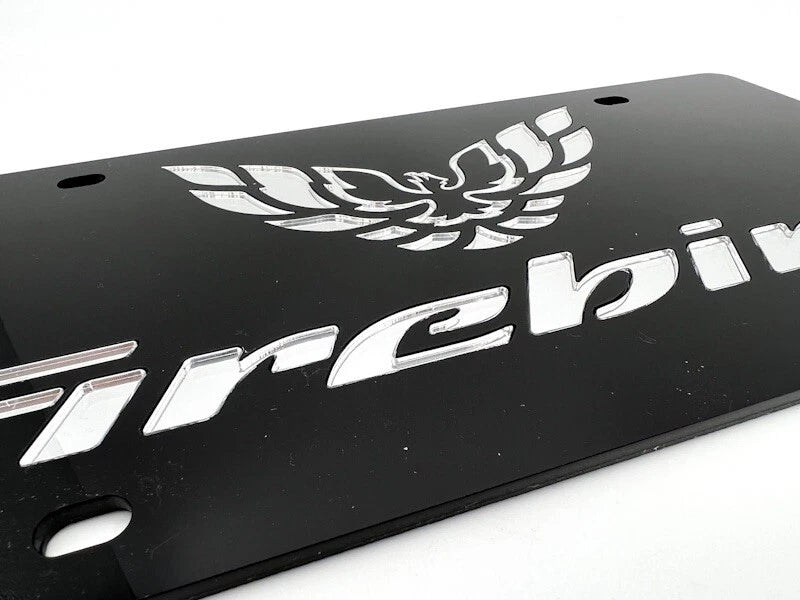 Acrylic Black License Plate Frame Premium for Pontiac Firebird (1969–2002)