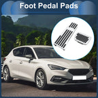 2X Foot Accelerator Pedal Covers for Mazda 3 (2020) Silver Tone