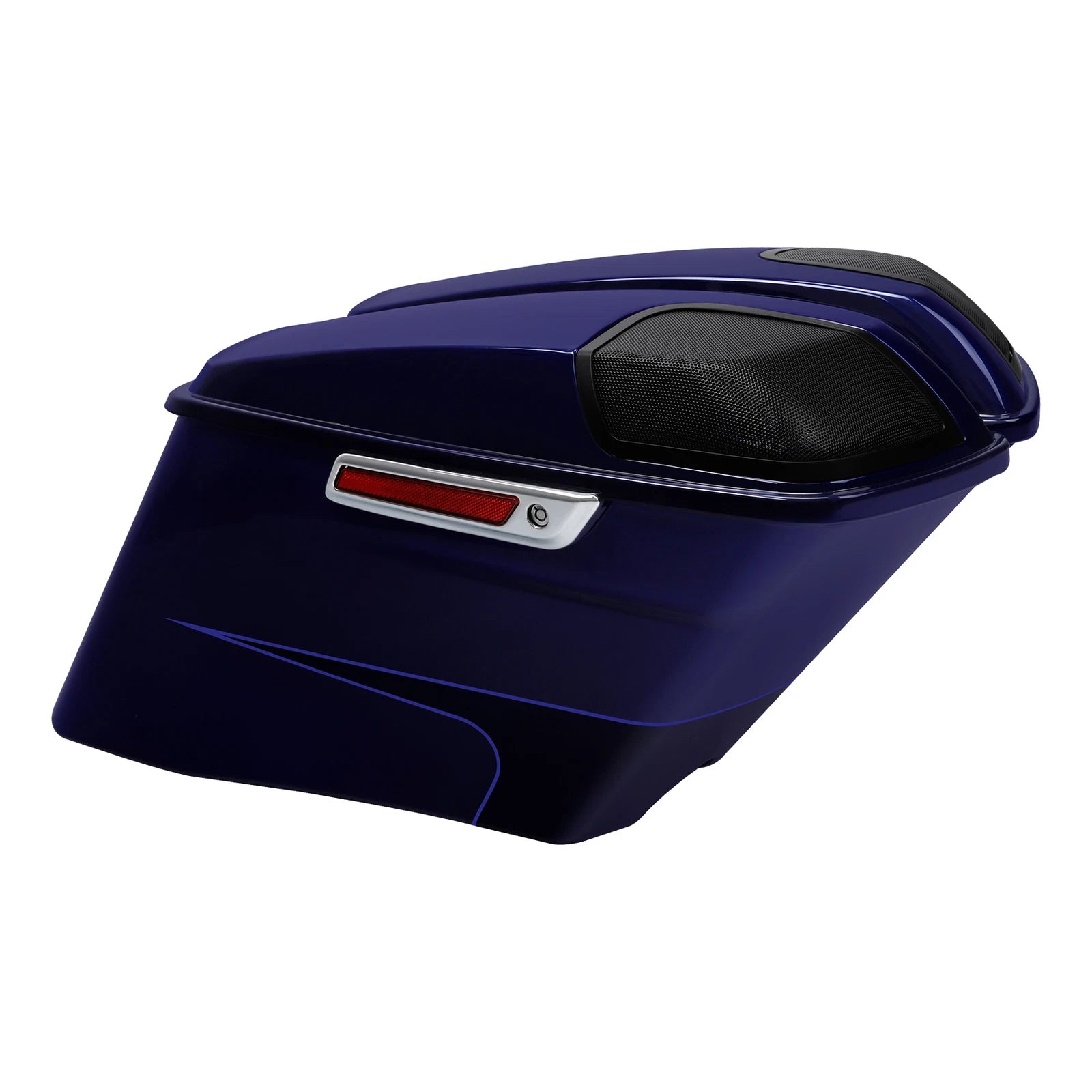 4" Stretched Saddlebags for Harley Touring (2014–2023) Zephyr Blue/Black Sunglo