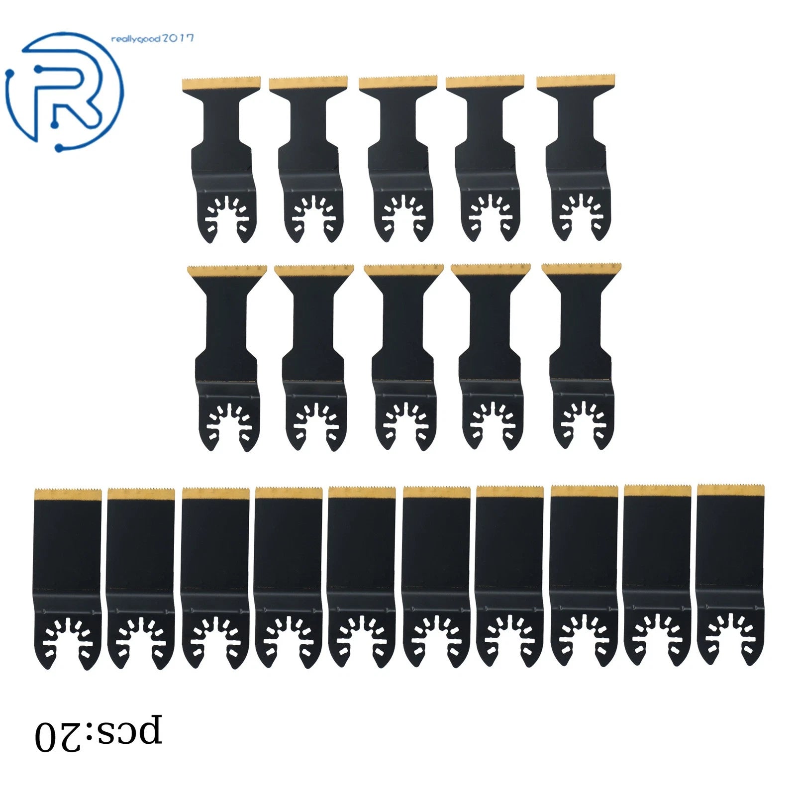 20 Pack Oscillating Tool Blades for Universal Use (Carbon Steel)