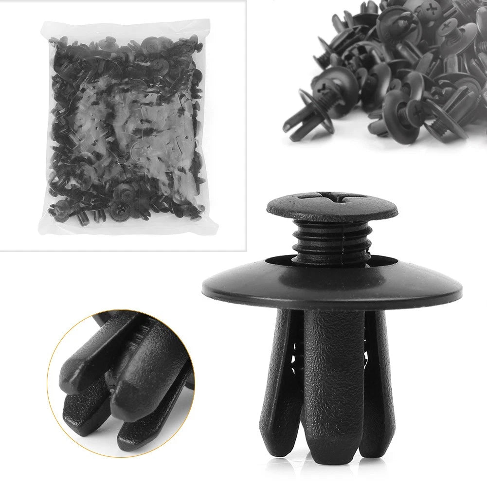Set of 120 Plastic Rivets Fasteners for Car Body (Universal Fit)